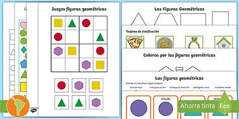 Actividades: Juegos figuras geometricas (Teacher-Made)