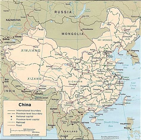 Top Ten Rivers Of China Physical Maps