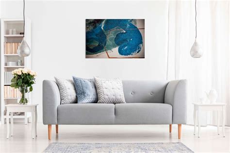 Abstract Blue Art Canvas - Panther Print