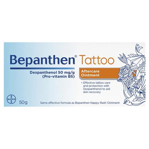 Buy Bepanthen Tattoo Aftercare and Protection Ointment 50g Online at ...