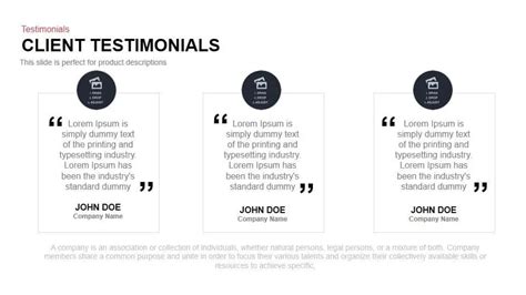 Client Testimonial PowerPoint Template and Keynote