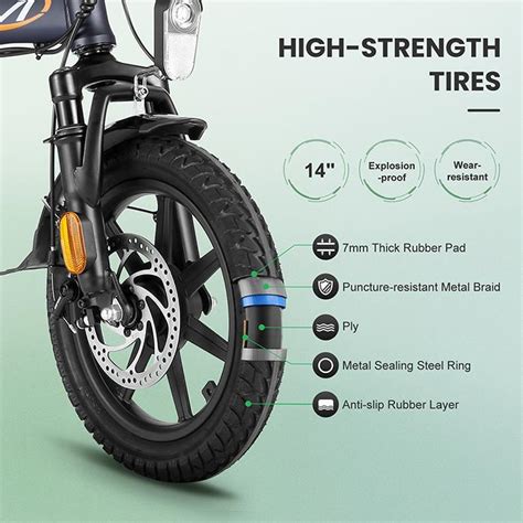 Electric Folding Bike Commuter Bicycle Foldable E-Bike Three Modes ...