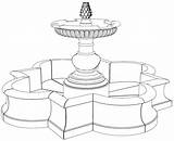 Beautiful Fountain Coloring Page  Free Printable Pages For Kids sketch template