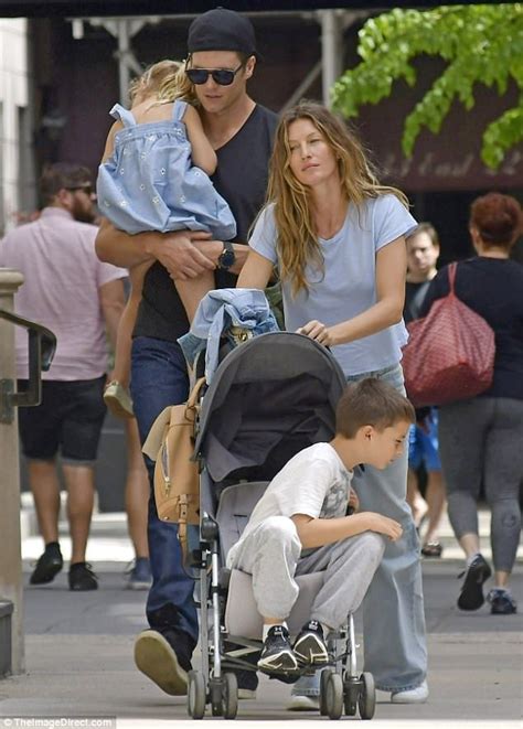 Gisele bundchen out with husband tom brady and their two kids in nyc ...