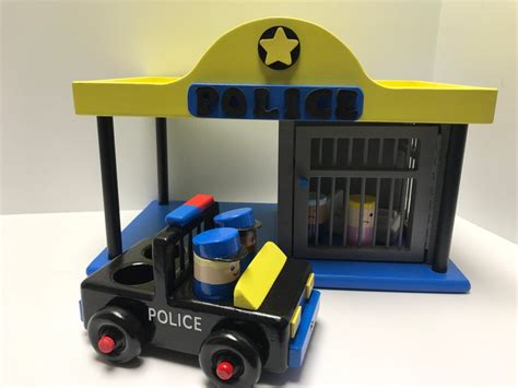 Wooden Toy Toddler Police Station Set with Police Car 2 | Etsy