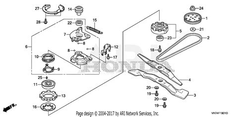 Honda HRX217K5 HYAA LAWN MOWER, USA, VIN# GJAAA-1000001 Parts Diagram ...