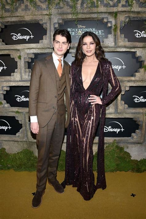 Catherine Zeta-Jones sparkles with son Dylan Michael Douglas on ...