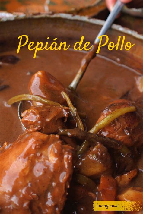 Pepián de Pollo is a traditional Guatemalan dish made of chicken stew and various seeds ...