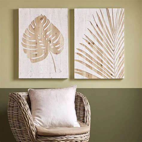 Déco murale en sculpté TROPICAL LEAF coloris bois - 4MURS | Wood wall ...