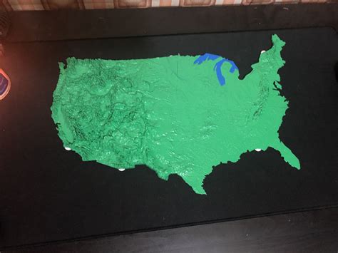 Topographical Map of the USA! : 3Dprinting