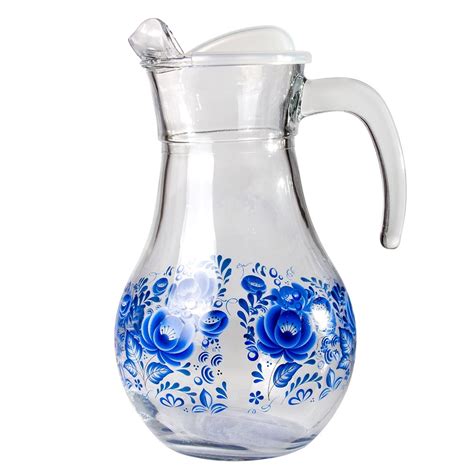 Elegant Water Pitcher Decorative Serving Pitcher Durable 1.9 Qt Clear ...