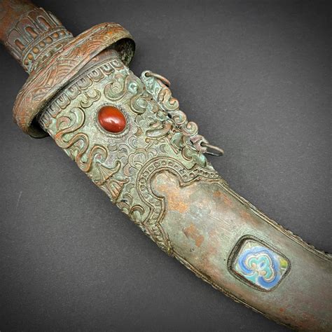 Chinese Mongolian Ceremonial Sword Dagger With Scabbard 3 - Etsy