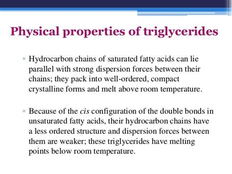 Fatty acids and triglycerides