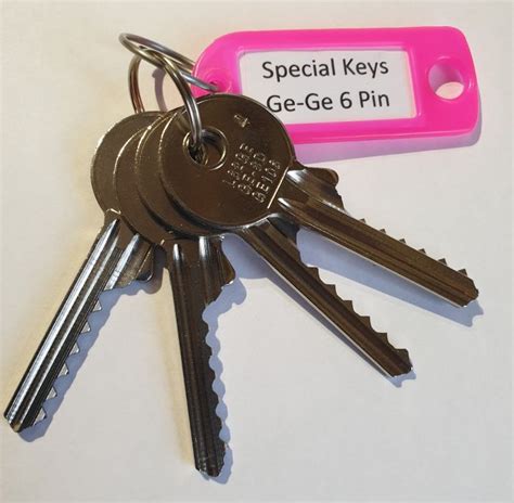 Special Key Sets - Yale 6 Pin = 4 Keys per Set Numbered 1 to 4 (YA-17D ...