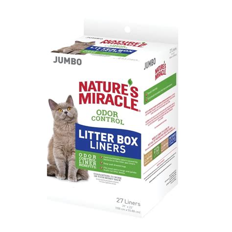 Nature's Miracle Odor Control Litter Box Liners with Fresh Scent, Jumbo ...