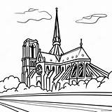 Notre Dame Cathedral Coloring Page 28963 23381 sketch template