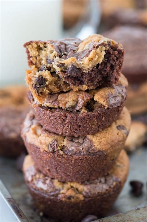 The easiest brookie cups recipe! It’s a brownie and a cookie baked in a muffin pan - the best ...