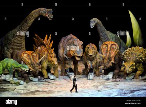 The all-star cast of "Walking With Dinosaurs" at the 02, 5th August ...