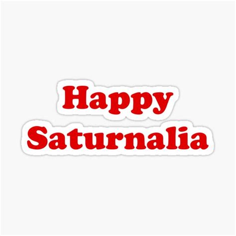 "Happy Saturnalia v2 - red" Sticker for Sale by ISeeRedPeople | Redbubble