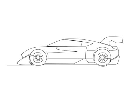 Premium Vector | Simple line of car racing vector. one line concept of car racing drawing and ...