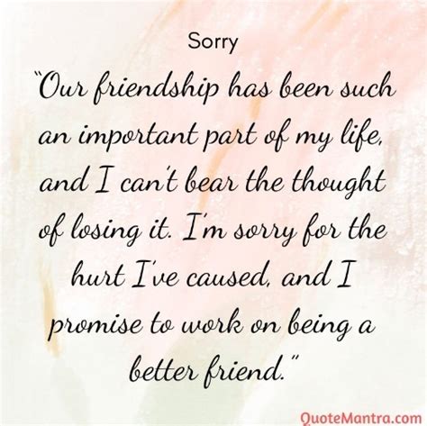 Sorry Messages For Friend - QuoteMantra