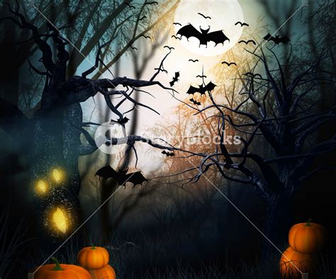 Scary Halloween Backdrop Royalty-Free Stock Image - Storyblocks