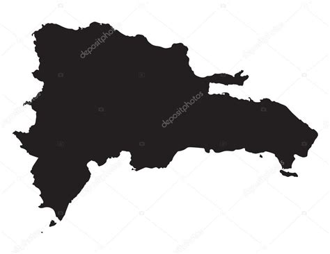 mapa negro de República Dominicana 2023