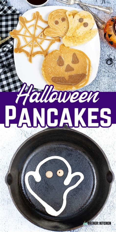 Quick & Easy Halloween Pancakes | Halloween pancakes, Halloween breakfast, Pancake shapes