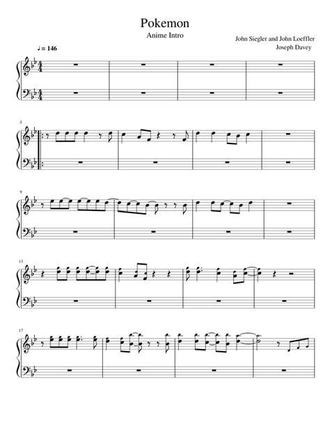 Pokemon Anime Intro Sheet music for Piano | Download free in PDF or MIDI | Musescore.com