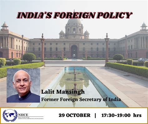 India's Foreign Policy - Amb Lalit Mansingh - NIICE NEPAL