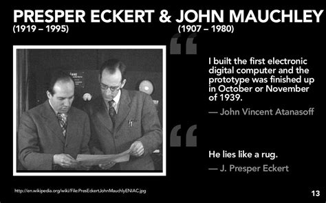 3 juin 1995 – J. Presper Eckert, Jr., ingénieur et co-inventeur (1er ...