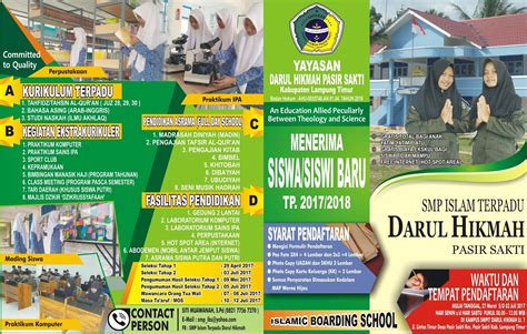 Cendikia Pendidikan: BROSUR SMP IT DARUL HIKMAH 2017-2018