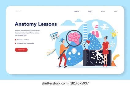 Anatomy School Subject Web Banner Landing Stock Vector (Royalty Free ...