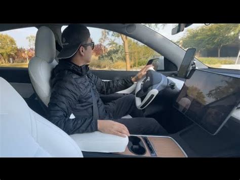 Tesla Model Y / 3 YOKE Steering Wheel Driving Experience POV - YouTube