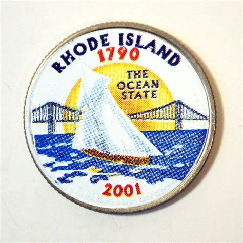 2001 D Rhode Island Color State Quarter - Scoopy's Collection