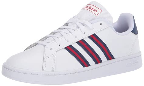 adidas Lace Grand Court Tennis Shoe in White/Indigo/Scarlet (White) for Men - Save 15% - Lyst