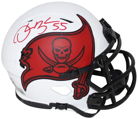 Derrick Brooks Autographed Tampa Bay Buccaneers Lunar Mini Helmet BAS ...