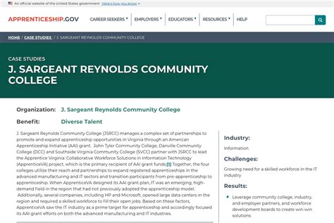 J. Sargeant Reynolds Community College | Apprenticeship.gov