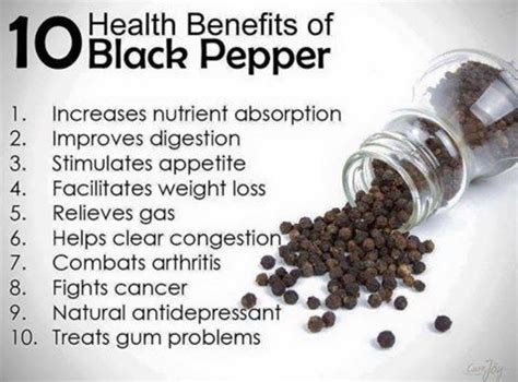 Pin by Cherie Dolski on Health Benefits (With images) | Black pepper health benefits, Natural ...