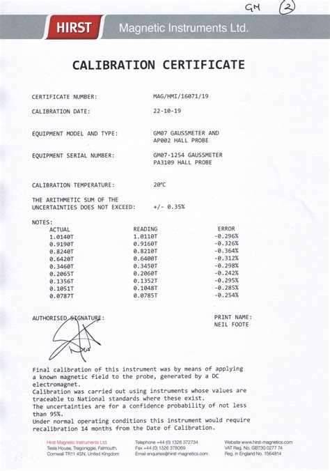 Certificates - Greenwood Magnetics