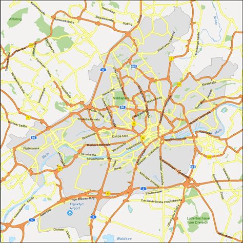 Map of Frankfurt, Germany - GIS Geography