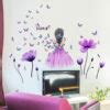 Tulip Girl Butterfly Wall Stickers - 3D Wall Stickers