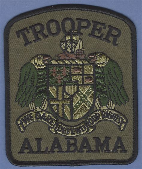 Alabama State Trooper Tactical Green Police Patch