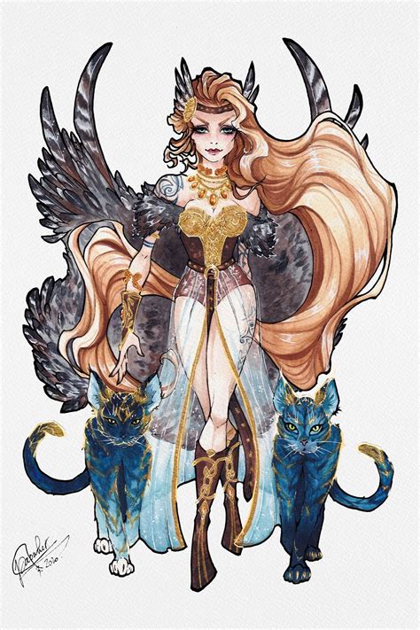 Freya - Norse Goddess, Watercolor Painting | Goddess character design ...