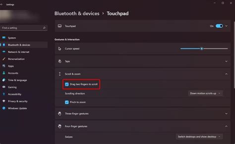 How to Change Touchpad Gestures in Windows 11
