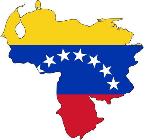 Flag Map of Venezuela • Mapsof.net