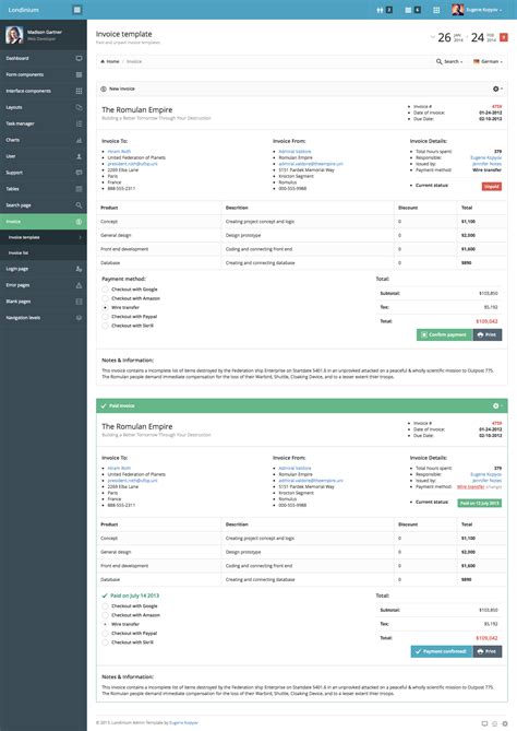 Invoice Template Bootstrap | invoice example