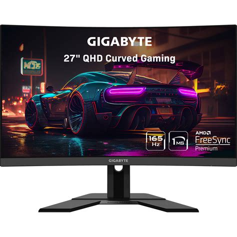 Gigabyte G27QC A 27" 1440p HDR 165 Hz Curved Gaming G27QC A B&H