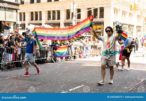 NYC LGBTQ Pride Parade on 5th Ave in Manhattan, New York on June 26, 2022 Editorial Photography ...