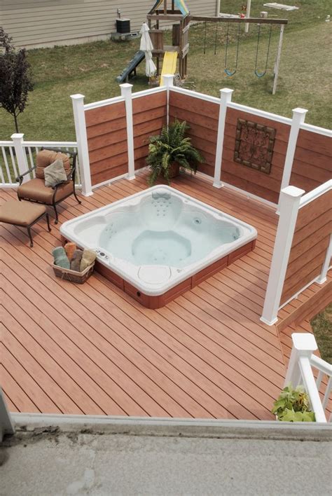 Privacy Screens Block Unwanted Eyes | Hot tub backyard, Hot tub deck, Hot tub privacy